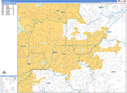 El Cajon  Wall Map Basic Style